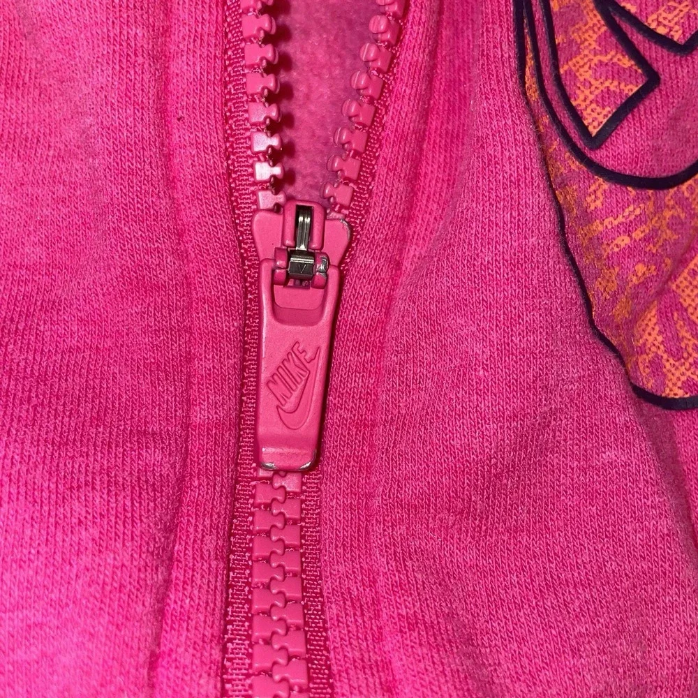 Nike Girls' Club FZ Bright Pink Zip-up Fleece Hoodie Size Large